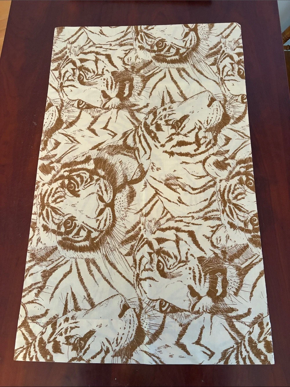 Set of 2 Vintage PERMA PREST Tiger Print Standard Pillowcase Cotton Blend